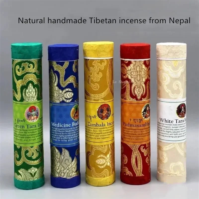 24Pcs Nepal Natural Handmade Tibetan Incense Thread DIY for Buddha Incense Indoor Incense Soothing Spiritual Purification