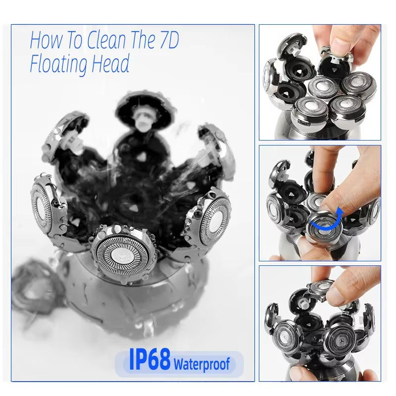 7D floating head shaver