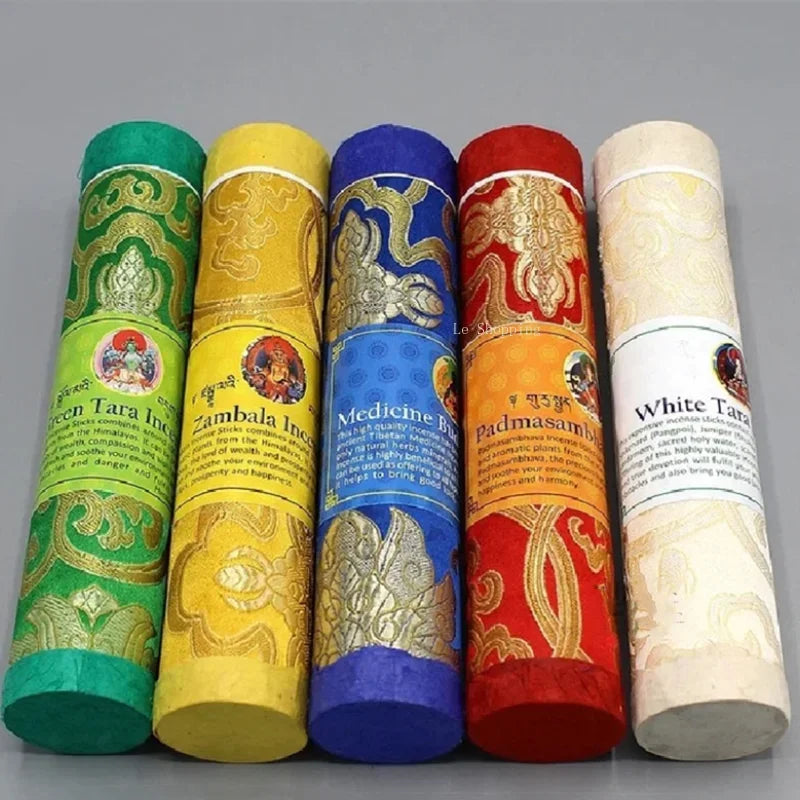 24Pcs Nepal Natural Handmade Tibetan Incense Thread DIY for Buddha Incense Indoor Incense Soothing Spiritual Purification