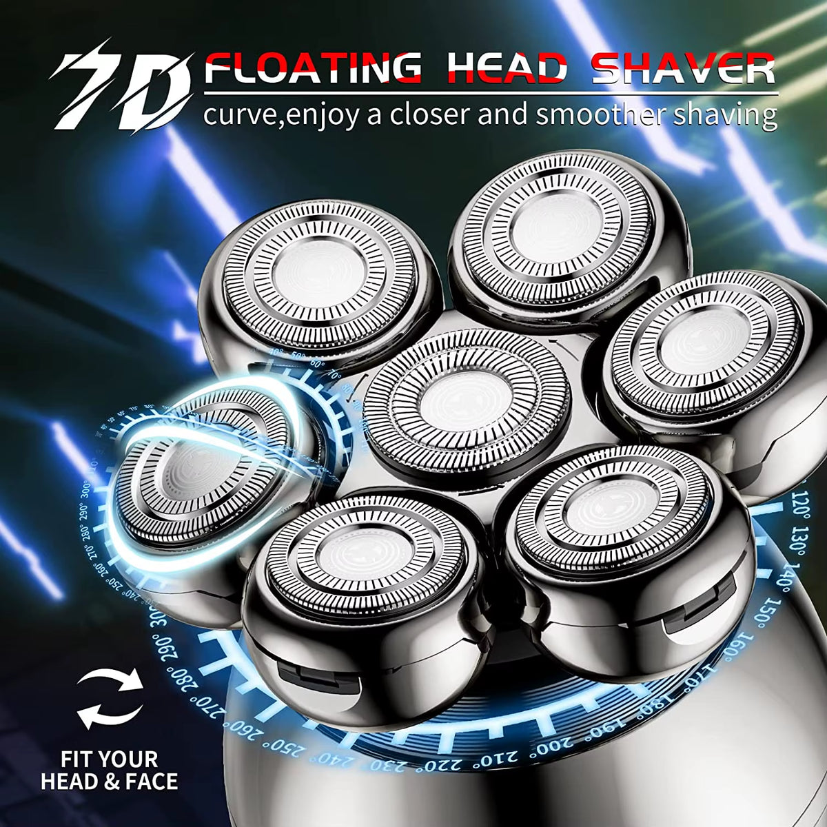 7D floating head shaver