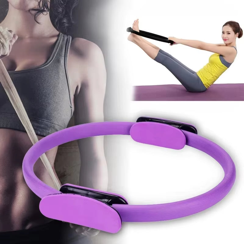 Yoga Pilates Ring Durable Non-Slip Exercise Circle Magic Exercise Circle with Dual Grip for Thigh Pelvic Floor Muscle Training