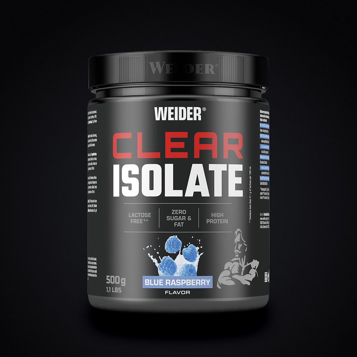 Weider Clear Isolate, blue raspberry - a clear juice-textured whey isolate