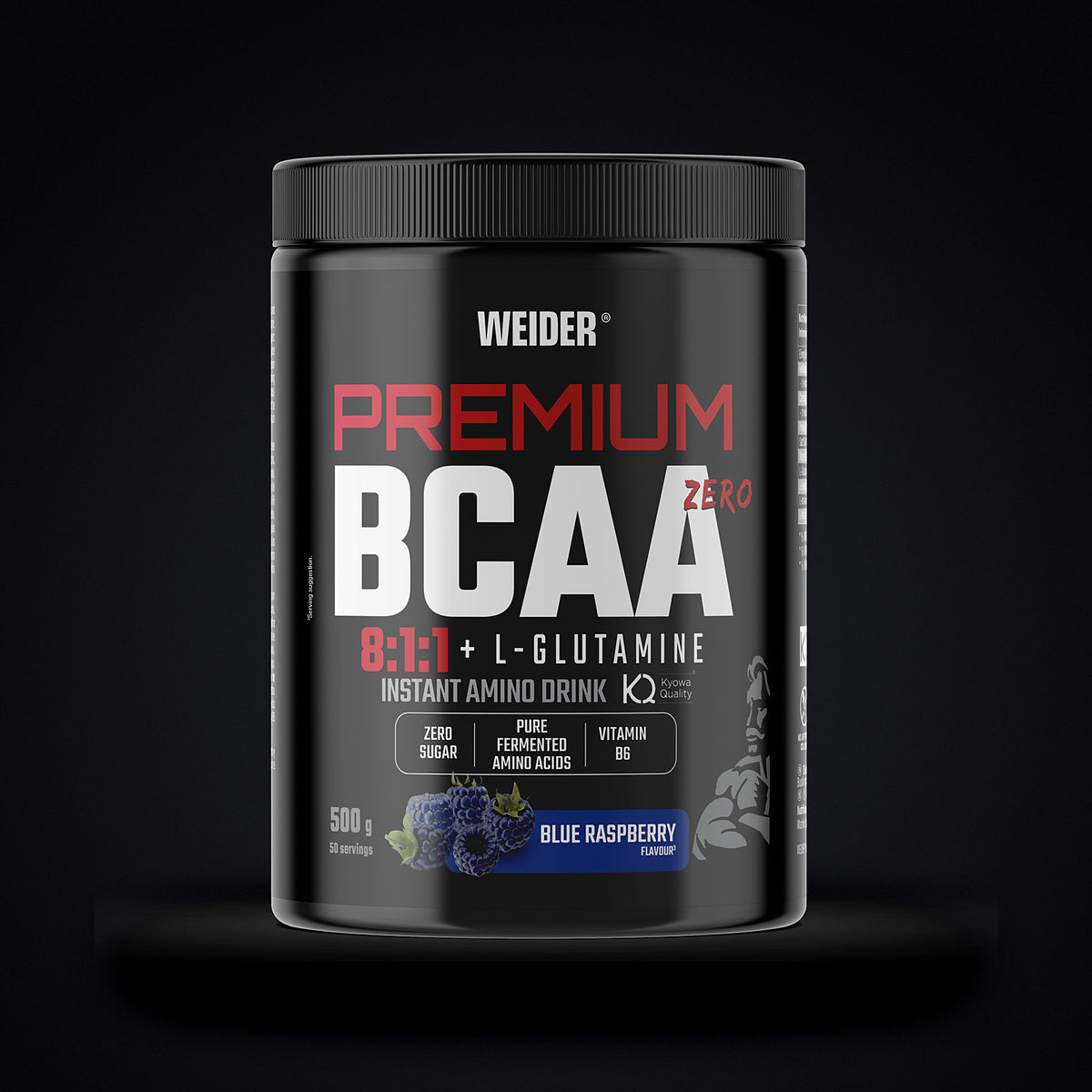 Weider Premium BCAA 8:1:1 plus L-Glutamine, 500 g blue raspberry instant amino drink
